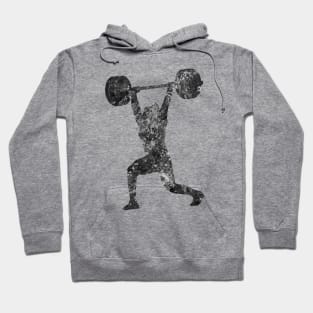 Gym Weightlifter girl black and white Hoodie